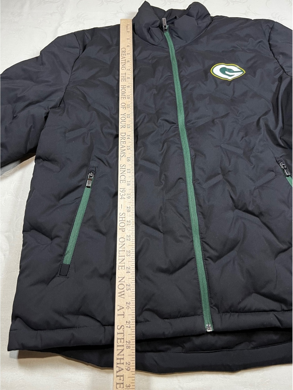 NEW MSX by Michael Strahan Green Bay Packers Black Quilted Jacket Size Large - Picture 6 of 7